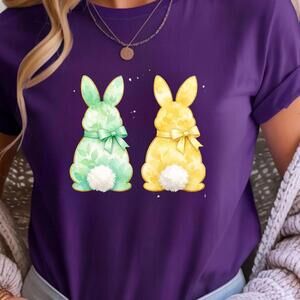 Easter Shirt, Hoppy Easter, Rabbit Graphic Tee